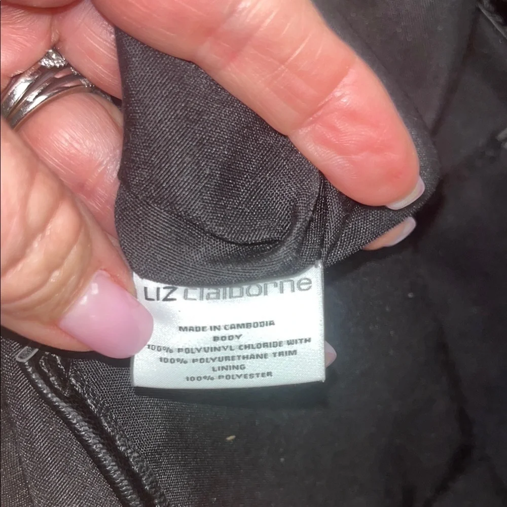 Liz Claiborne large Floral Black Tote Bag / preowned